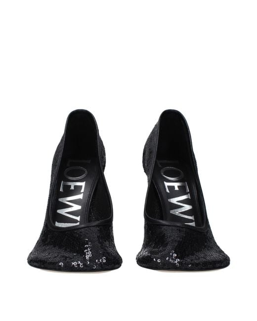 Loewe Black Décolleté Toy Donna Paillettes Nero