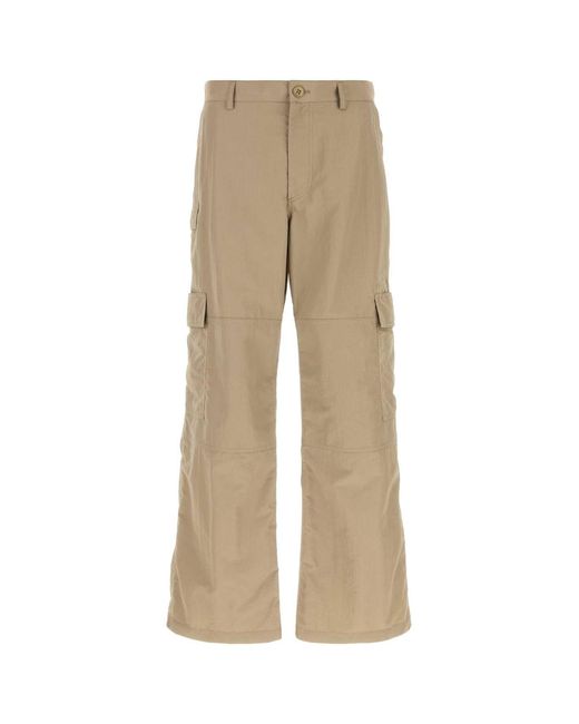 Balenciaga Natural Beige Nylon Cargo Pant for men