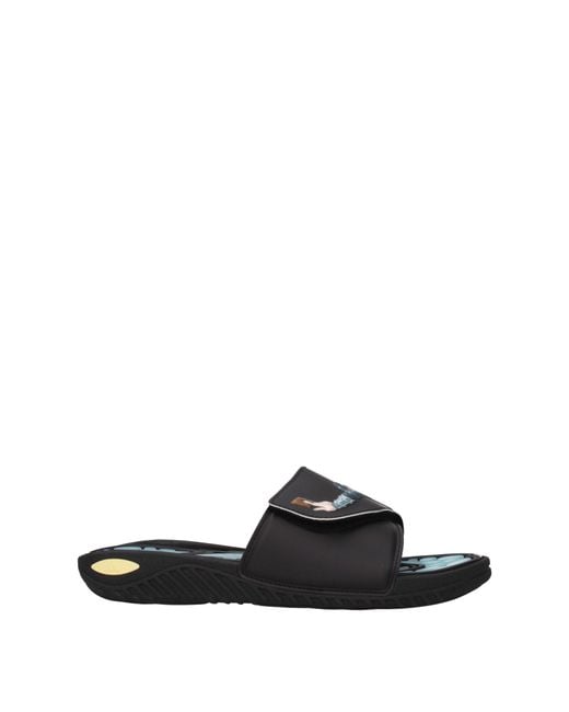 Adidas Black Ciabatte E Zoccoli Yugioh Uomo Gomma Nero/Celeste for men