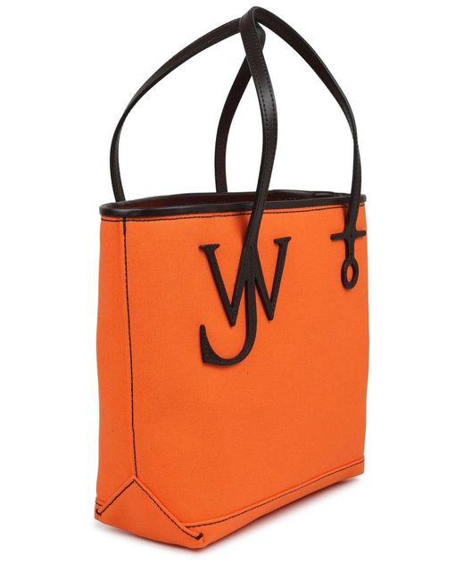 J.W. Anderson Orange Small Anchor Canvas & Leather Tote