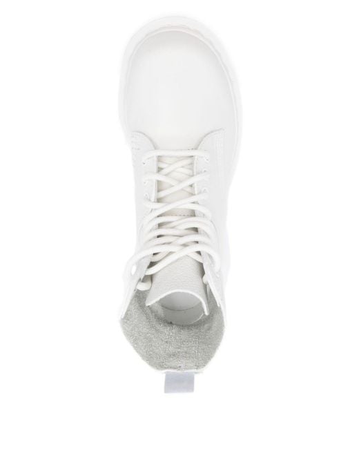 Mm6 Maison Margiela X Dr.martens White Leather Boots