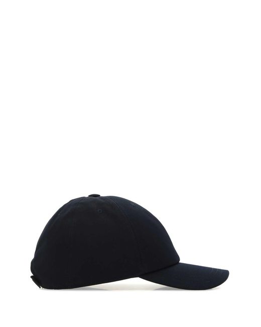 Thom Browne Black Midnight Cotton Baseball Cap for men