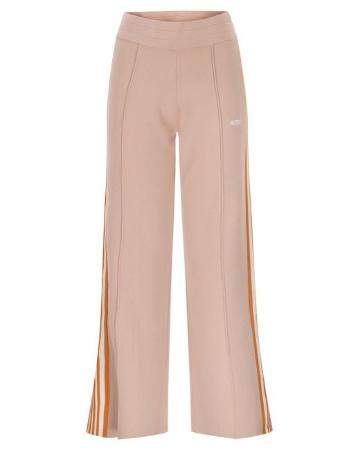 Autry Pink Knitted Viscose Joggers