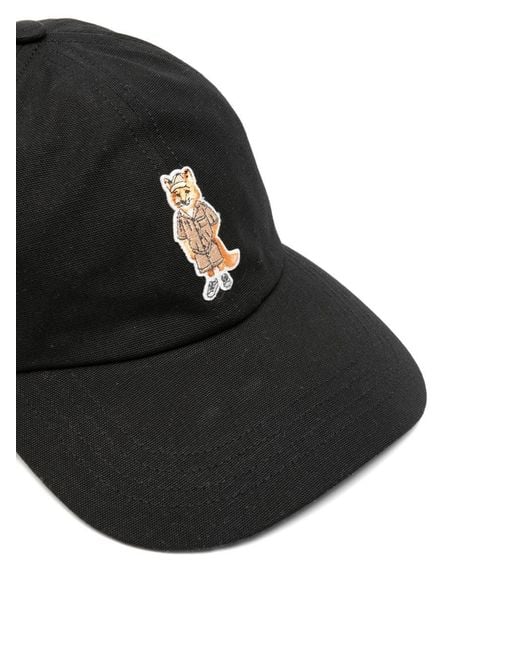Maison Kitsuné Black Dressed Fox Baseball Cap