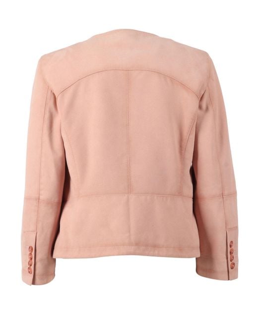 Bully Pink Goat Suede Leather Jacket