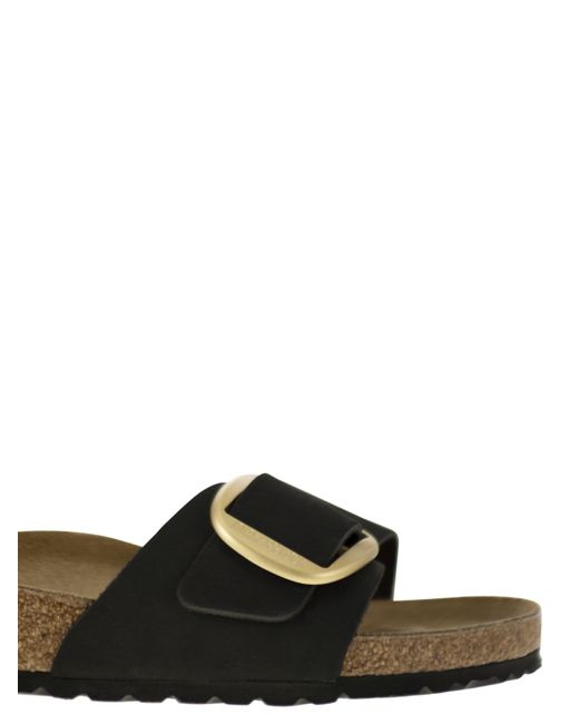 Birkenstock Madrid Big Buckle Plat Sandaal in het Black