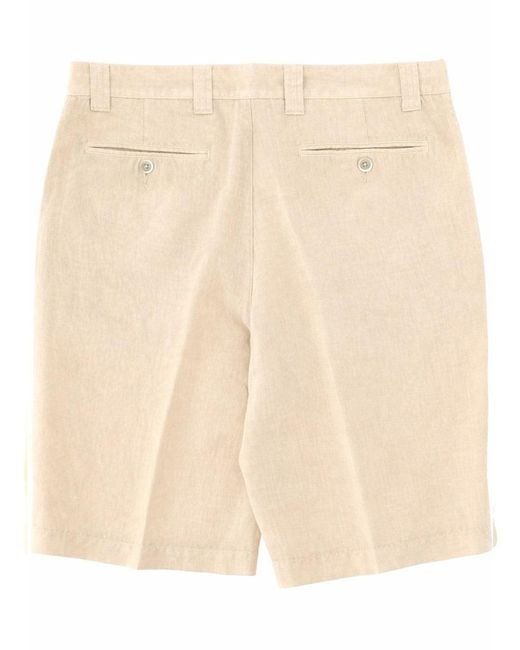 120% Lino Natural Linen Mini Shorts For for men