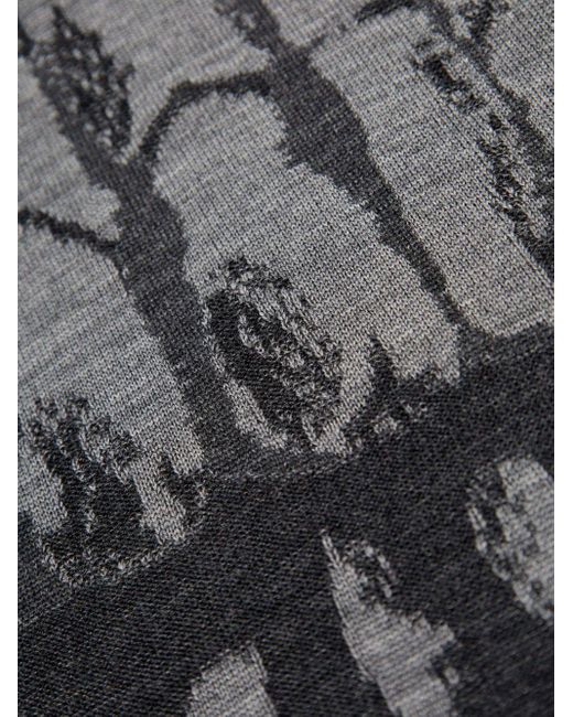 Jersey con calavera en intarsia Alexander McQueen de hombre de color Gray