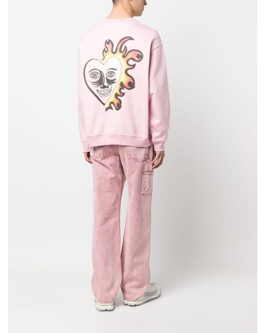 Rassvet (PACCBET) Pink Logo-Print Cotton Sweatshirt for men