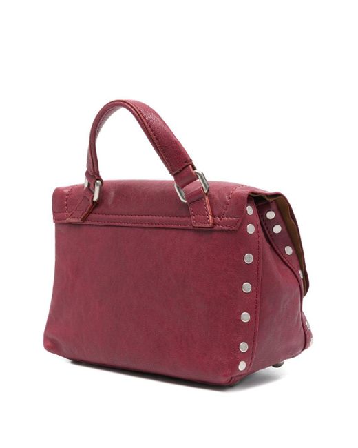 Zanellato Purple Postina Tabacco Baby Leather Handbag