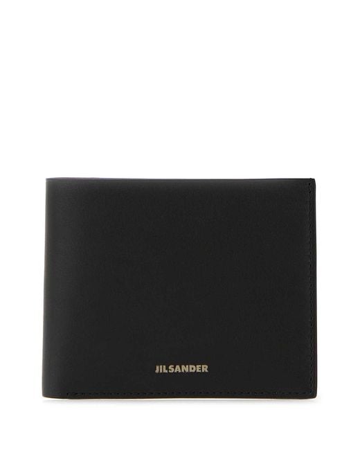 Jil Sander Black Leather Wallet for men