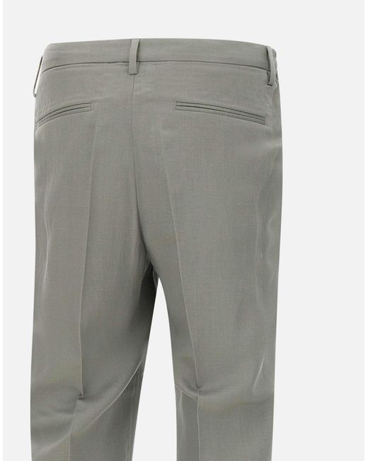 Devore 'pantalones grises de lino Devore de hombre de color Gray