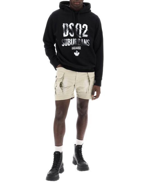 DSquared² "suburbans Cool Fit Sweatshirt in het Black voor heren