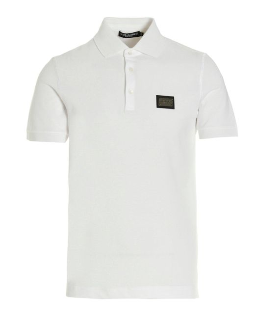 Dolce & Gabbana Dg Essential' Polo in White für Herren