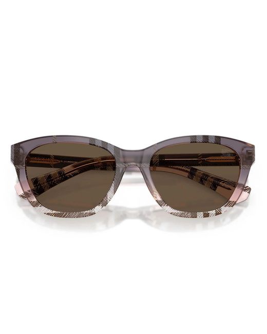 Burberry Zonnebril Be4486 422073 Geruit Gradiënt Roze/bruin Dames in het Brown