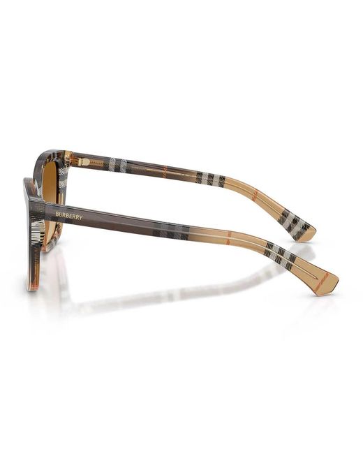 Burberry Zonnebril Be4487 420213 Geruit Gradiënt Zand/bruin Vervaagd Dames in het Brown