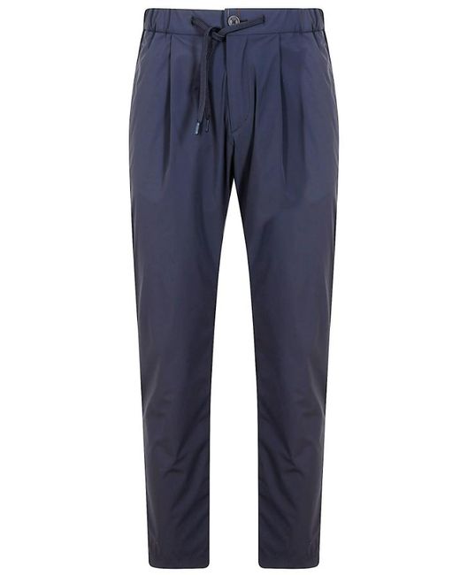 Herno Blue Tech Fabric Pants for men