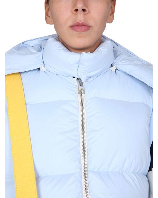 SUNNEI X ELEONORA BONUCCI Blue Puffy Nylon Blend Down Jacket