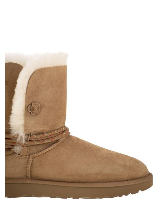 Ugg Brown Bailey Tie Suede Ankle Boots