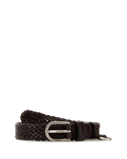 Prada Black Leather Belt