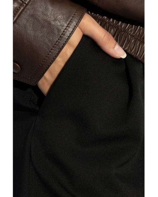 Saint Laurent Wollen Broek in het Black