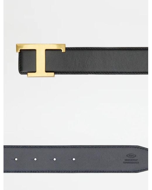 Tod's Black Reversible T Timeless for men