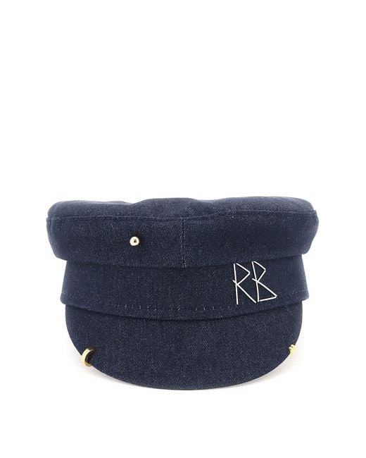 Ruslan Baginskiy Rb Denim Baker Boy Hat in Blue Lyst