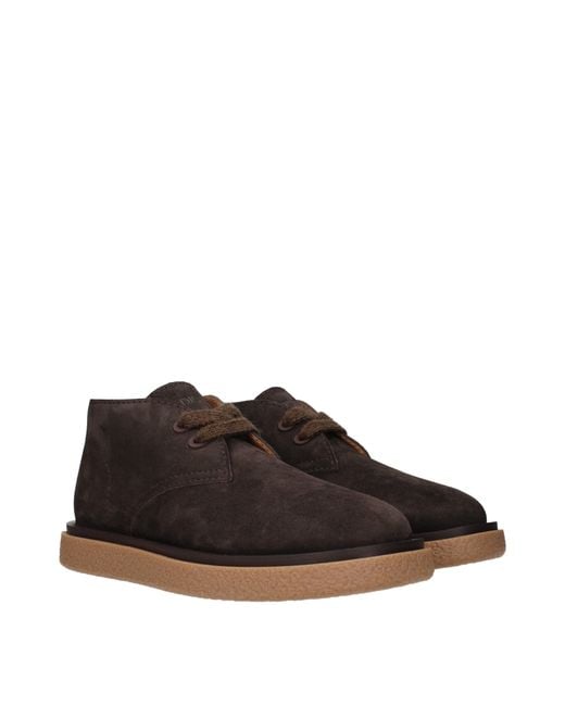 Dior Brown Sahara Boots For Suede/Dark