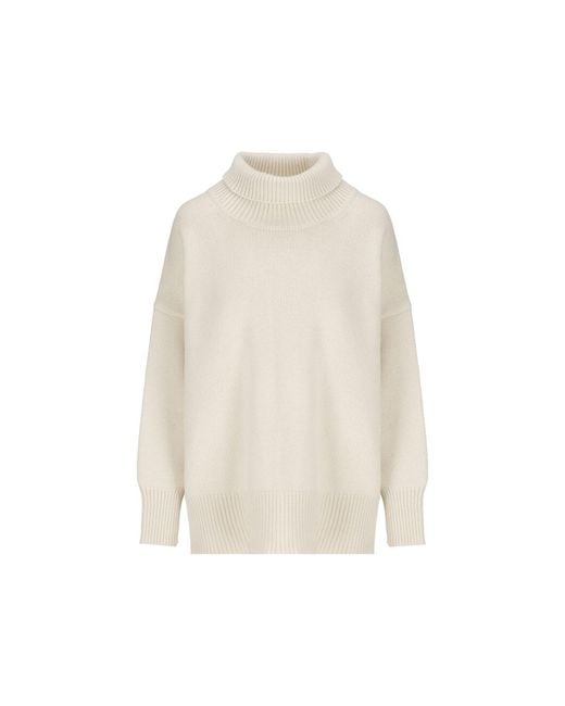 Chloé White Cashmere Turtleneck Sweater