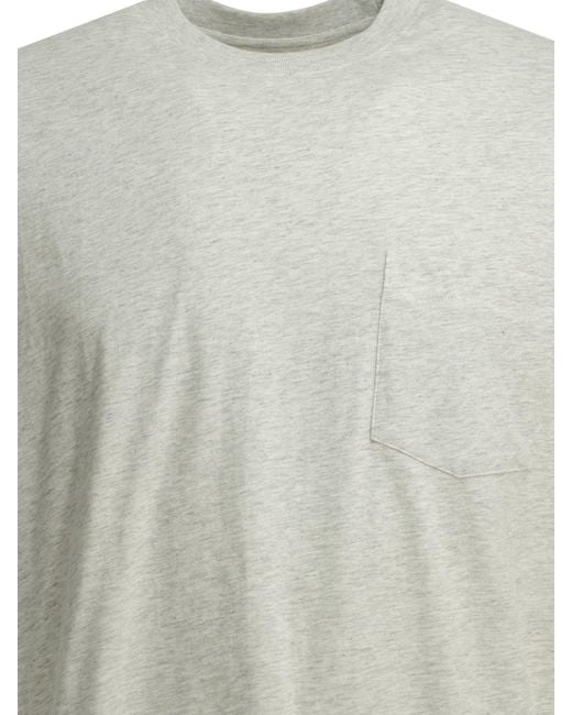 Beams Plus White Grandelle Cotton Crew-Neck T-Shirt