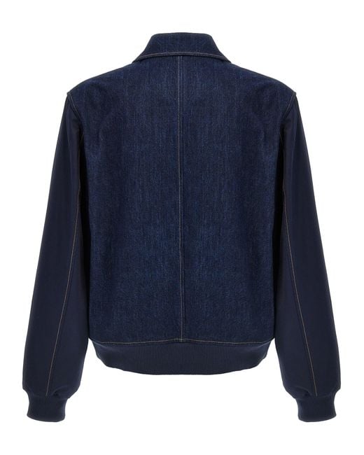Wales Bonner Blue 'The Echo Denim Varsity' Jacket for men