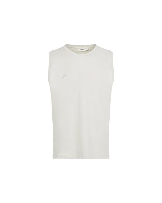 PANGAIA White Summer Sleeveless T Shirt