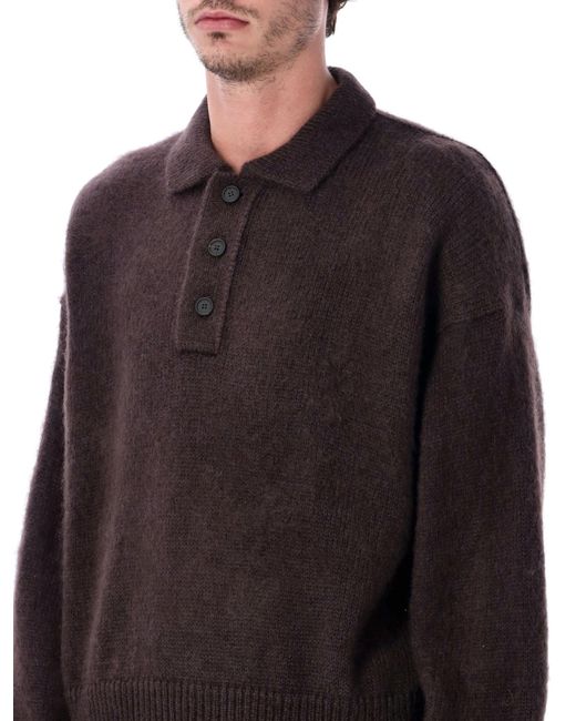 Studio Nicholson Multicolor Dune Superkid Mohair Polo Sweater for men