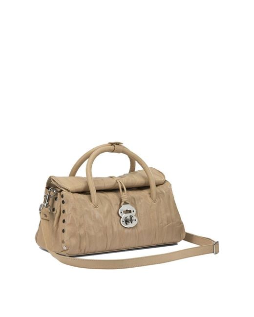 Zanellato Natural "Dotta Pleated" Hand Bag