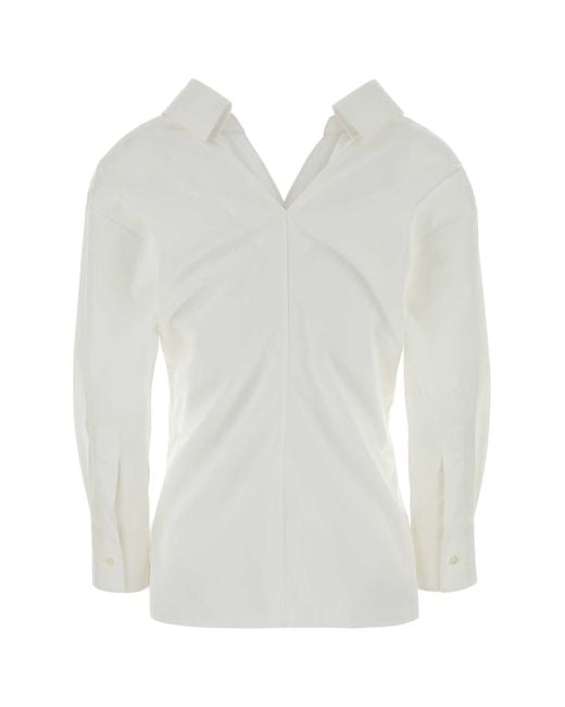 Givenchy White Open Shirt