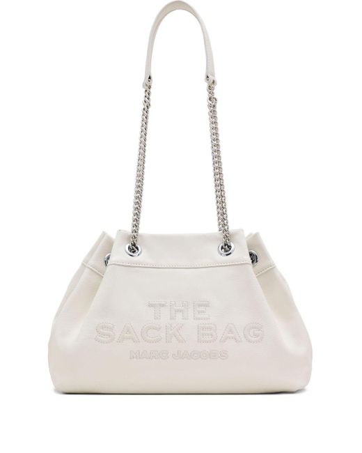 Marc Jacobs White Die Kettensack -Leder -Umhängetasche