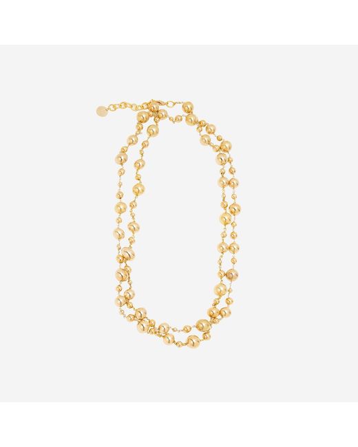 Silvia Gnecchi Metallic Plated Pearl Necklace