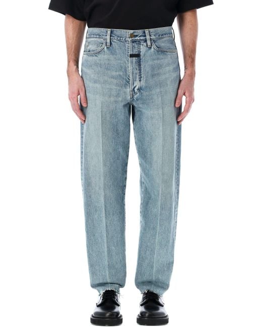 Fear Of God Blue Relaxed Fit 80S Five-Pocket Denim for men