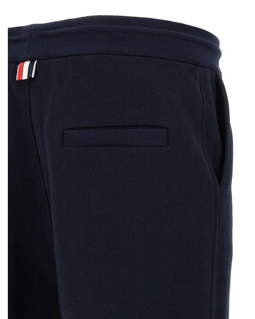 Thom Browne 'classic Loopback Stripe' joggers in het Blue voor heren