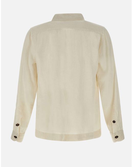 Devore Devore 'dvg4 Rick Cream Linnen Shirt in het Natural voor heren