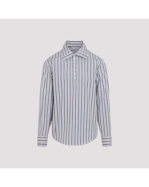 Dries Van Noten Blue Cedon Cotton Shirt for men