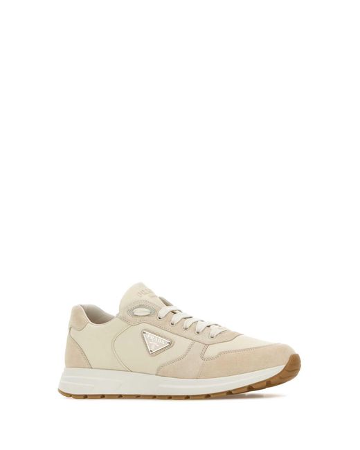 Prada White Logo Sneakers for men