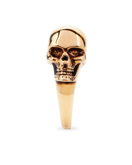 Alexander McQueen White Alexander MC Queen Skull Ring
