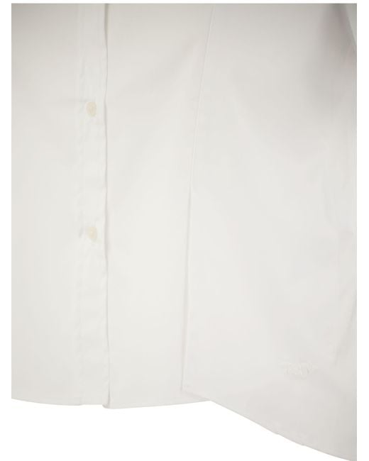 Camisa de cuello mandarín Fay de color White