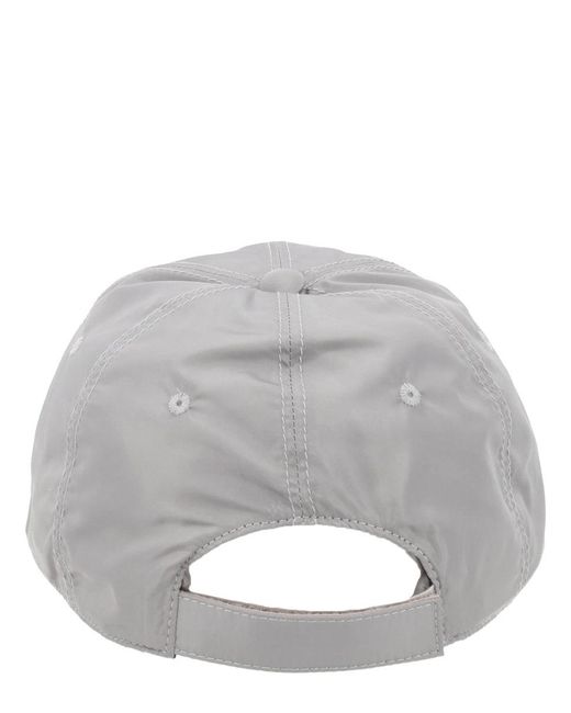 Fendi Gray Cappello Da Baseball Con Logo for men