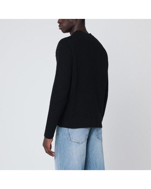 Maison Kitsuné Black Maison Kitsuné Wool Sweater for men