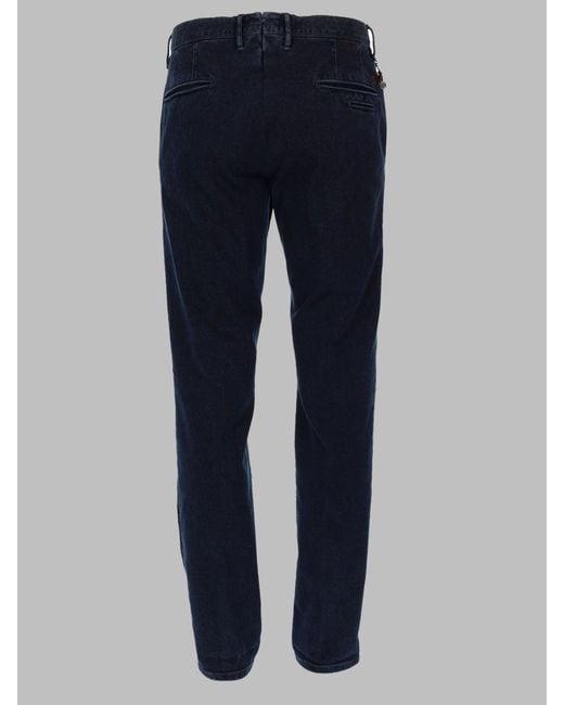 Incotex Blue Multi-Pattern Trousers for men