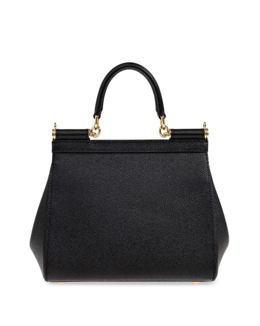 Dolce & Gabbana Black Medium Sicily Hand Bag