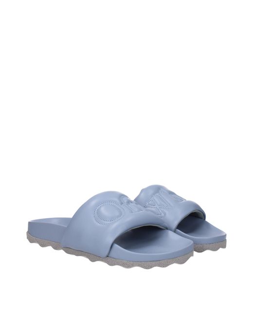 Off-White c/o Virgil Abloh Blue Ciabatte E Zoccoli Uomo Pelle Celeste for men