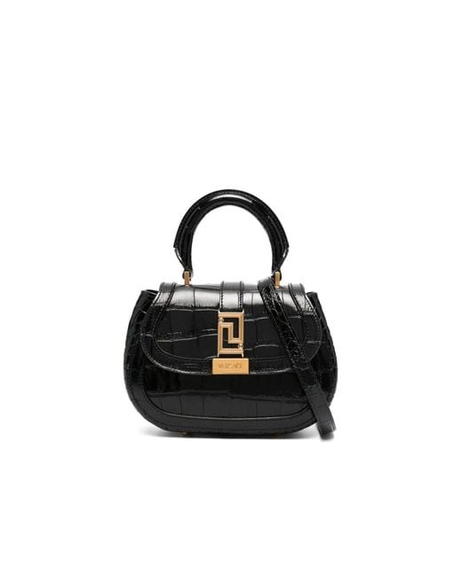 Versace Greca Goddess Bag in Black | Lyst